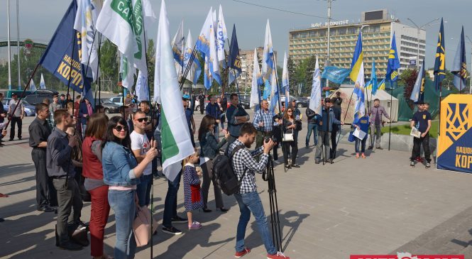 В Запорожье митинговали против выборов «по законам Януковича»