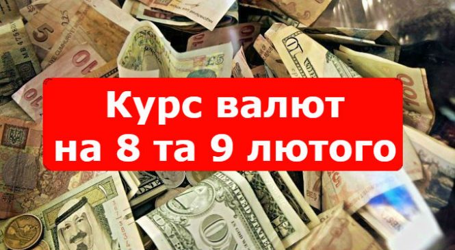 Курс валют на 8 та 9 лютого: гривню зміцнили