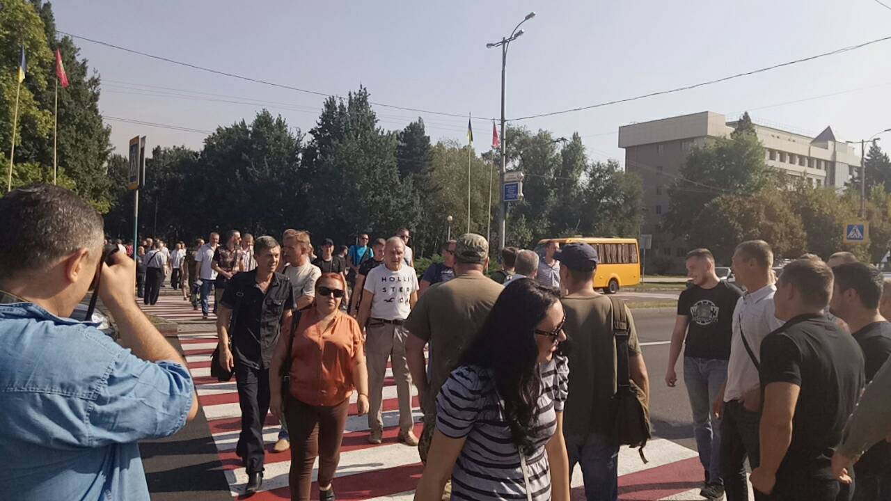 В Запорожье ветераны АТО заблокировали движение маршруток