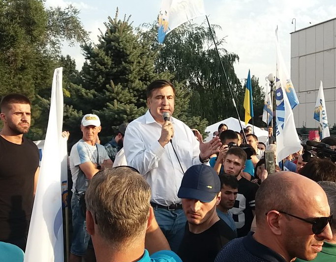 Михаил Саакашвили в Запорожье: театр одного актера
