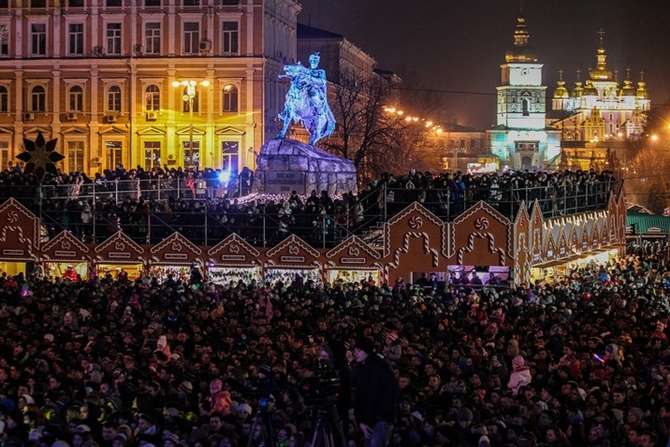 На новогодние гуляния на Софийской площади в Киеве хотят потратить 150 тысяч гривен