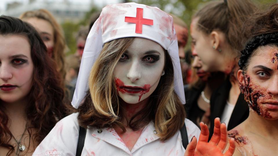 В Париже и Лондоне прошел всемирный день зомби ‘2017