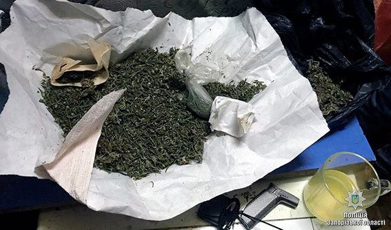 В Запорожье полицейские изъяли наркотики и оружие