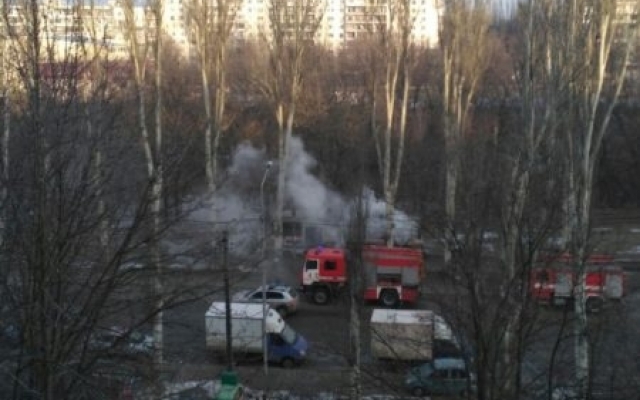 В сеть попало видео пожара в трамвае на Магистральной