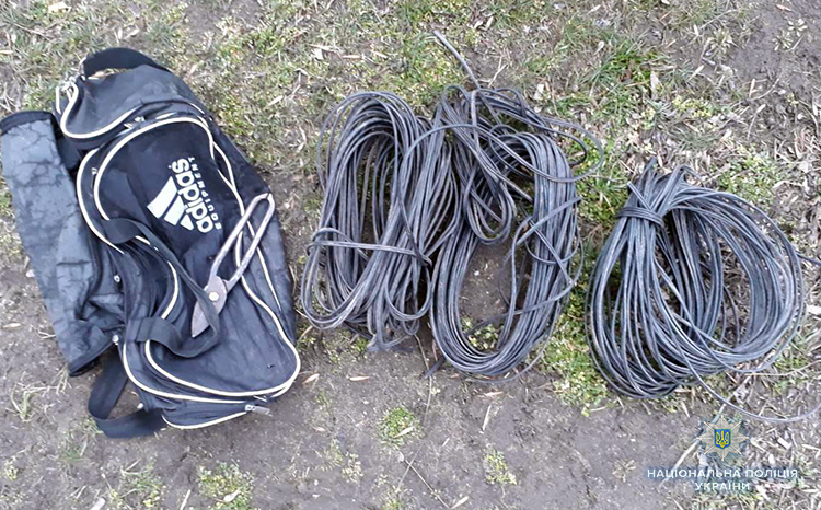 В Запорожской области задержан вор укравший 180 метров кабеля