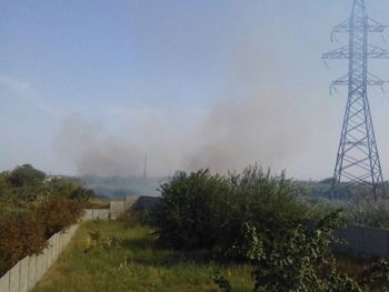 У Запорізькій області горів сухий очерет, вогонь впритул наблизився до житлових будинків (відео)