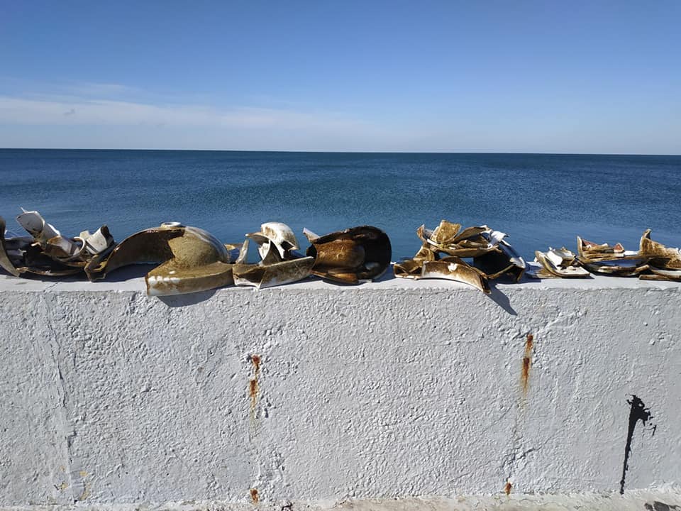 “Сокровище” в виде старых керамических раковин и унитазов: что нашли в море бердянские активисты (Фото)