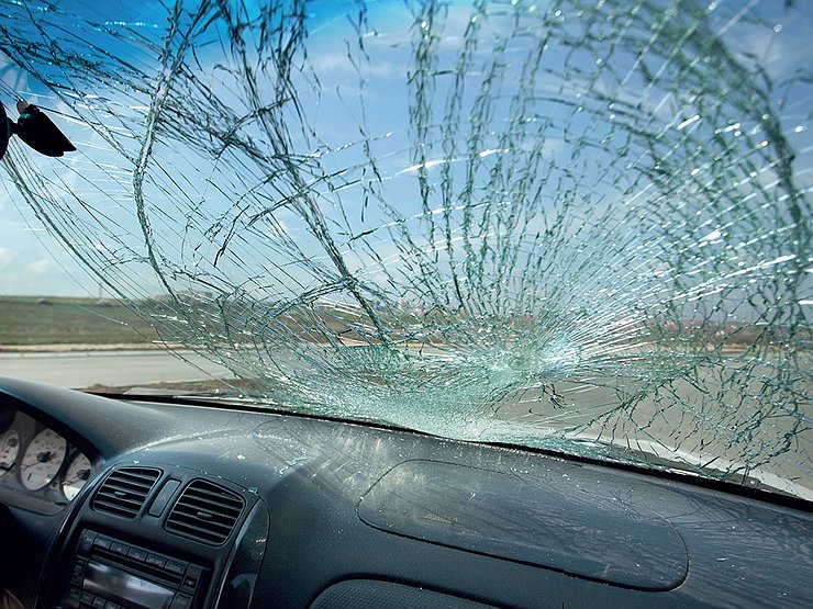В Запорожской области нескольким автомобилям разбили лобовые стекла (Фото)