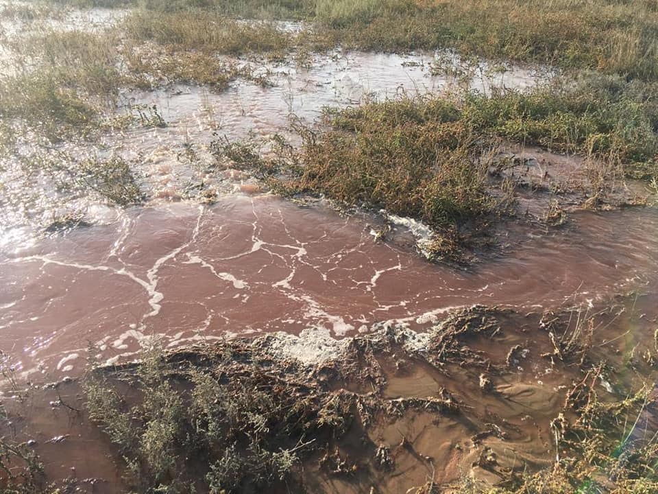 На запорожском крупном предприятии прорвало трубу: выбросы пошли в реку (ФОТО)