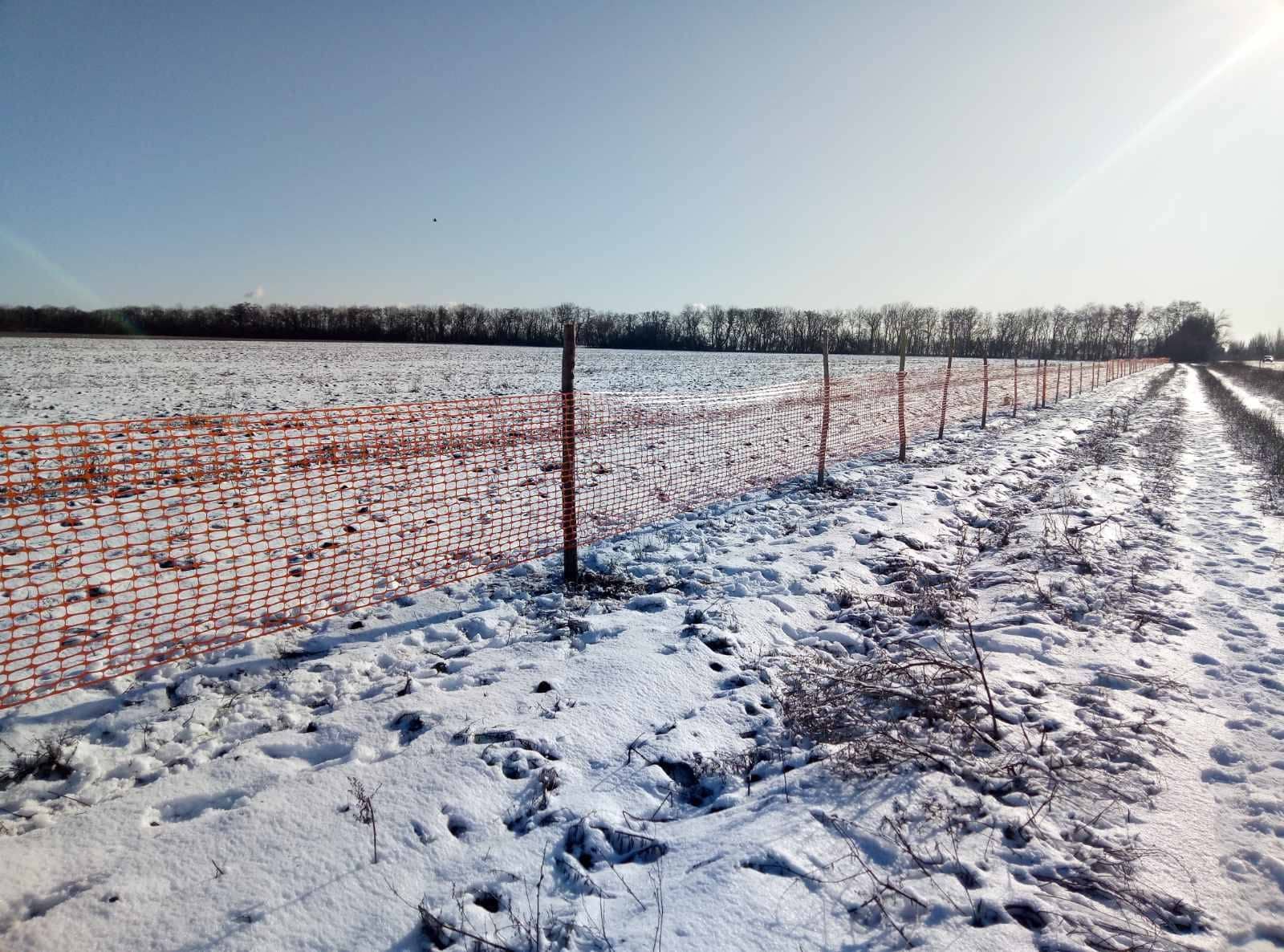 “Водителям в помощь”: на запорожских трассах устанавливают защиту от снега (ФОТО)