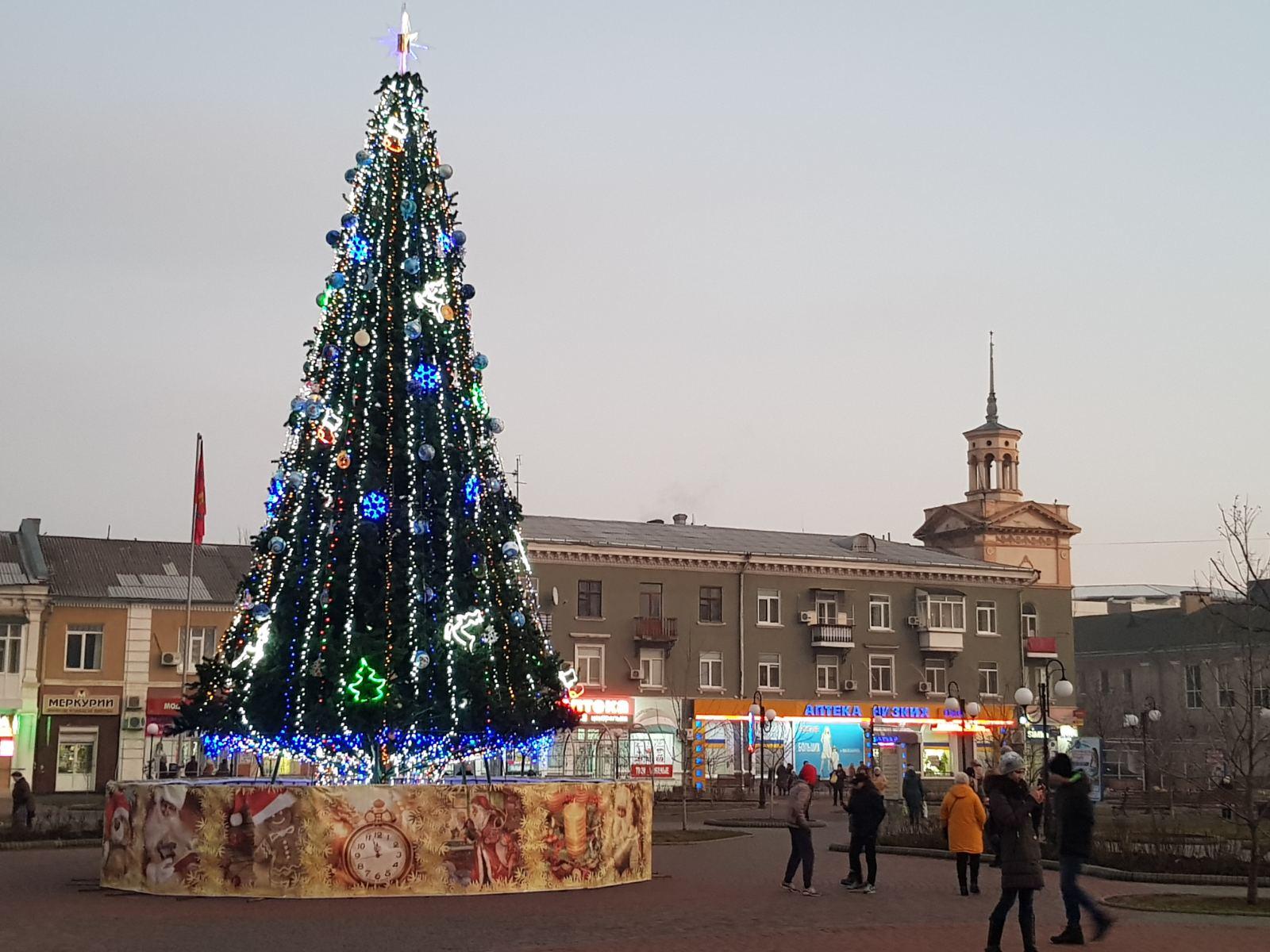 На запорожском курорте вандалы разворовали городскую елку (ФОТО)