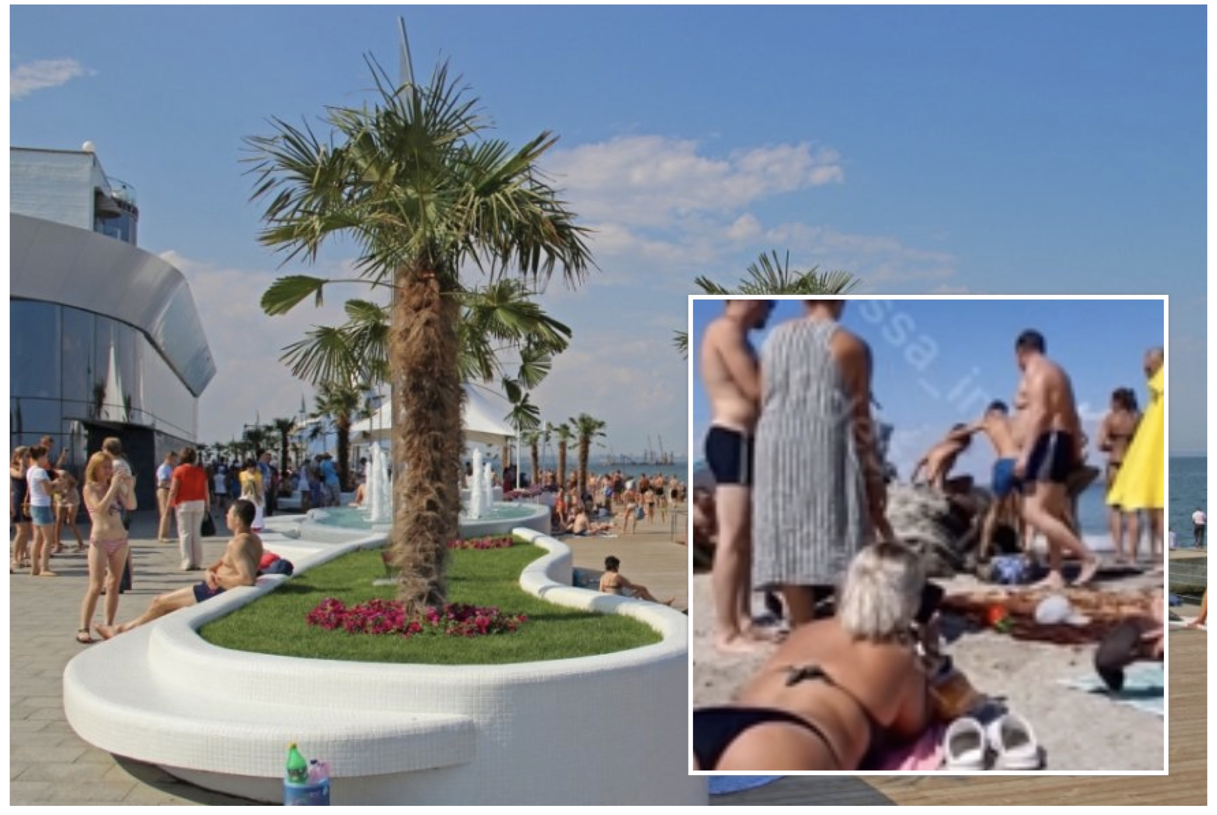 На пляже в Одессе разгуливала полностью голая девушка (ВИДЕО)18+