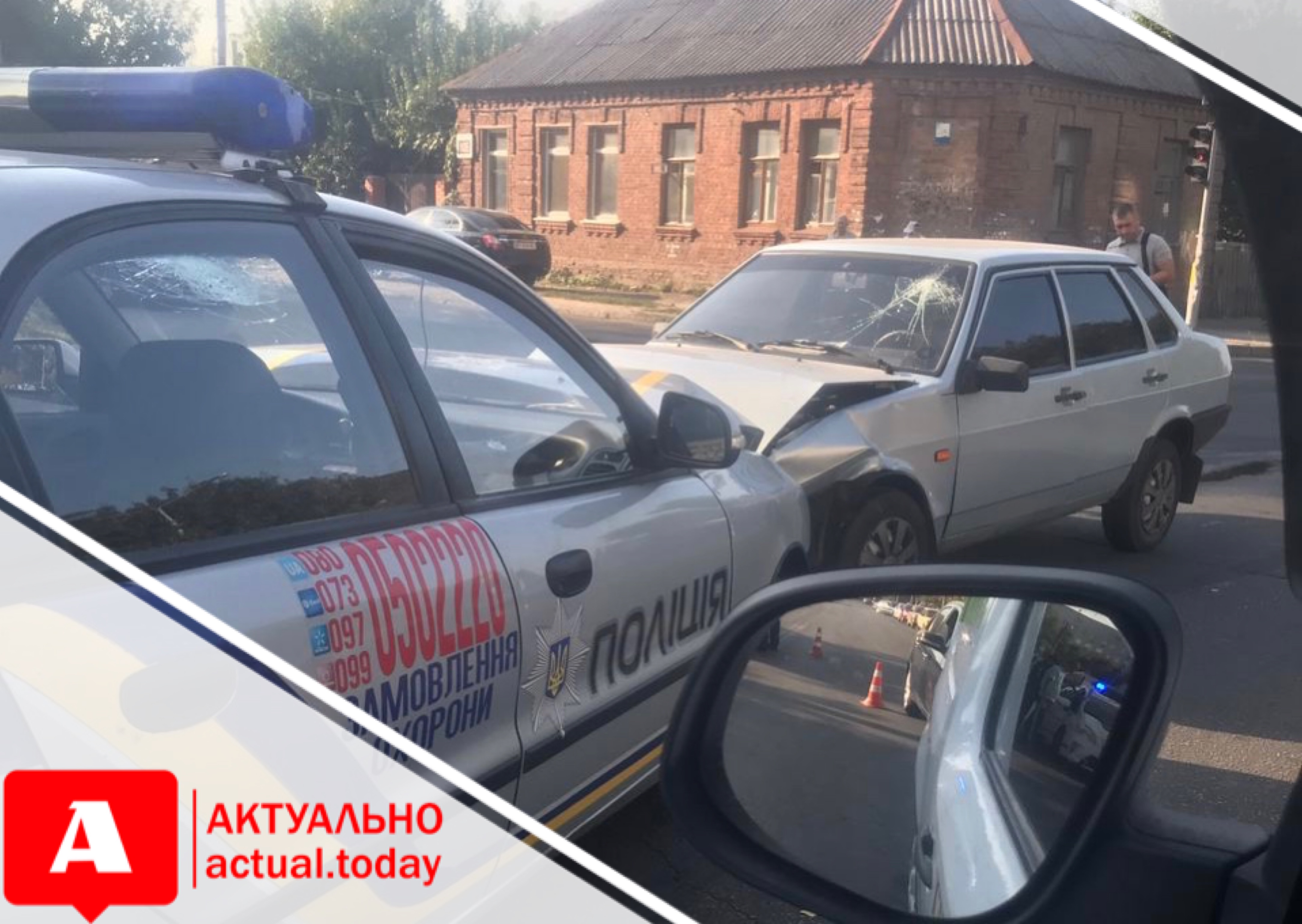 В полиции рассказали подробности аварии между ВАЗом и автомобилем полиции охраны (ФОТО, ВИДЕО)