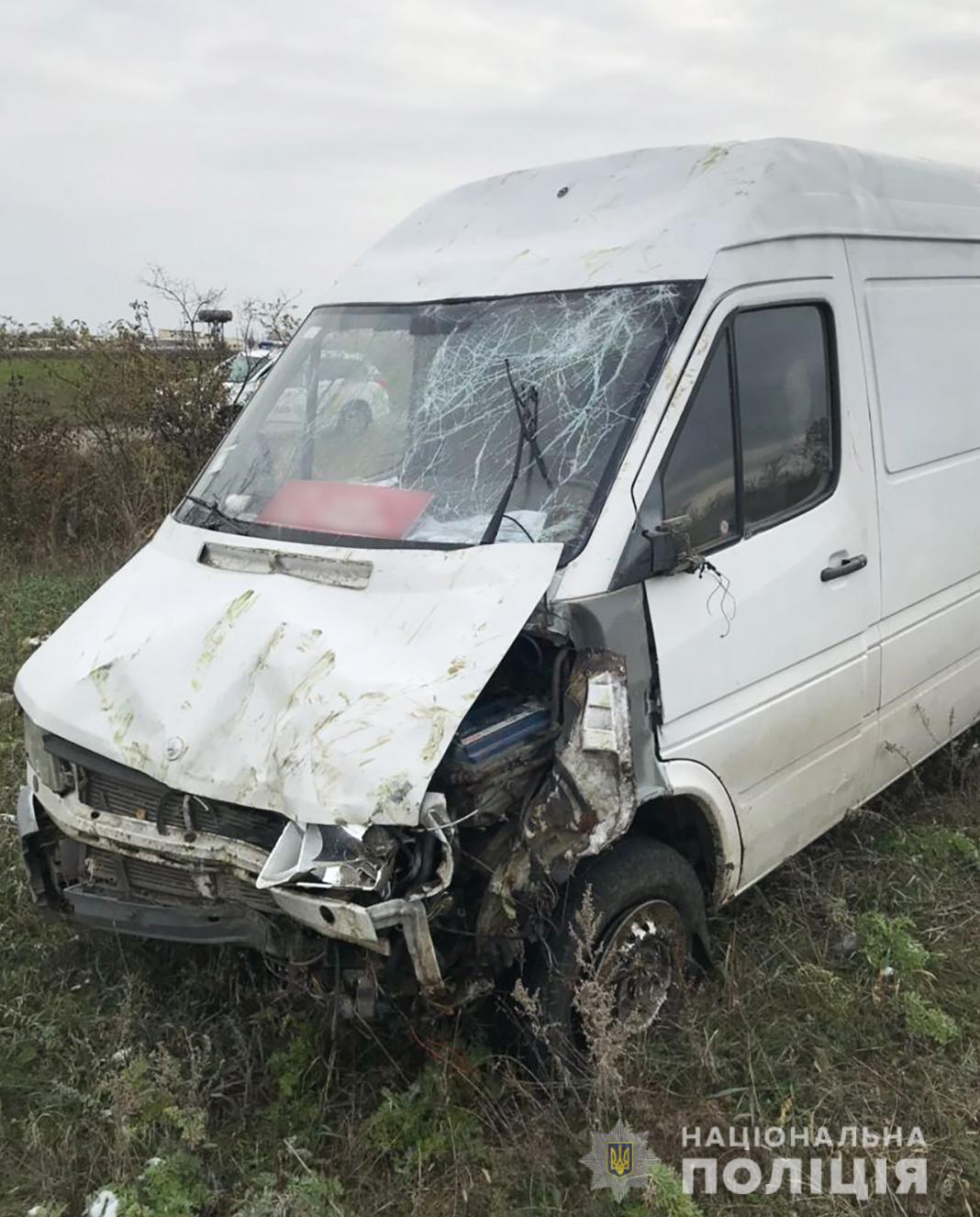 В Запорожской области разыскали угонщика, который бросил похищенный микроавтобус разбитым на обочине (ФОТО)