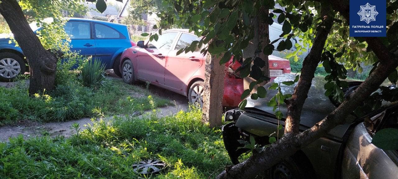 В Запорожье водитель навеселе спровоцировал массовое ДТП и врезался в электроопору (ФОТО)