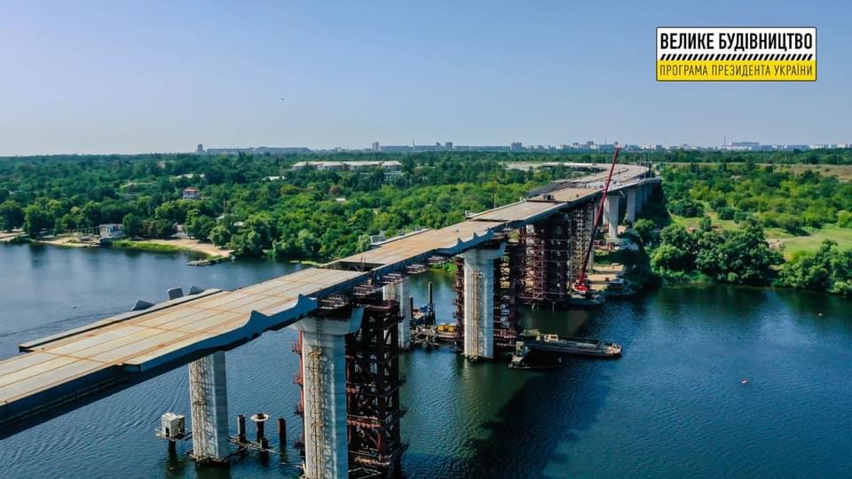 Строительство вантового моста в Запорожье: что уже сделали (ФОТО)