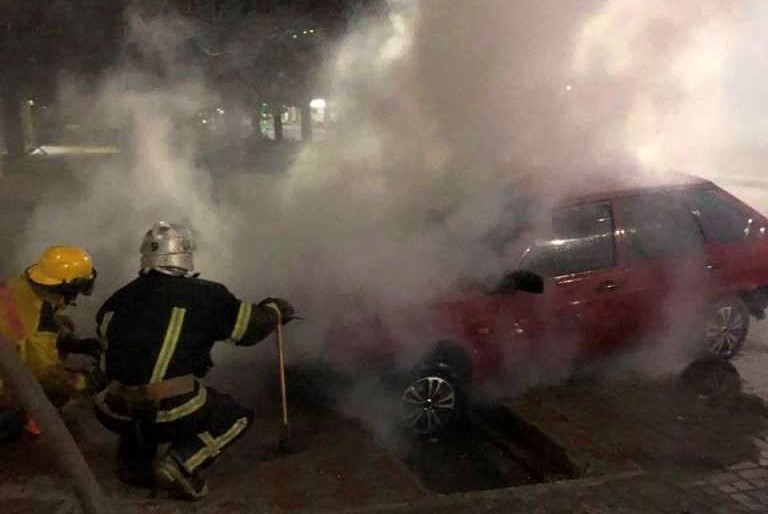 В Запорожской области пожарные за 5 минут потушили горящий автомобиль (ФОТО)