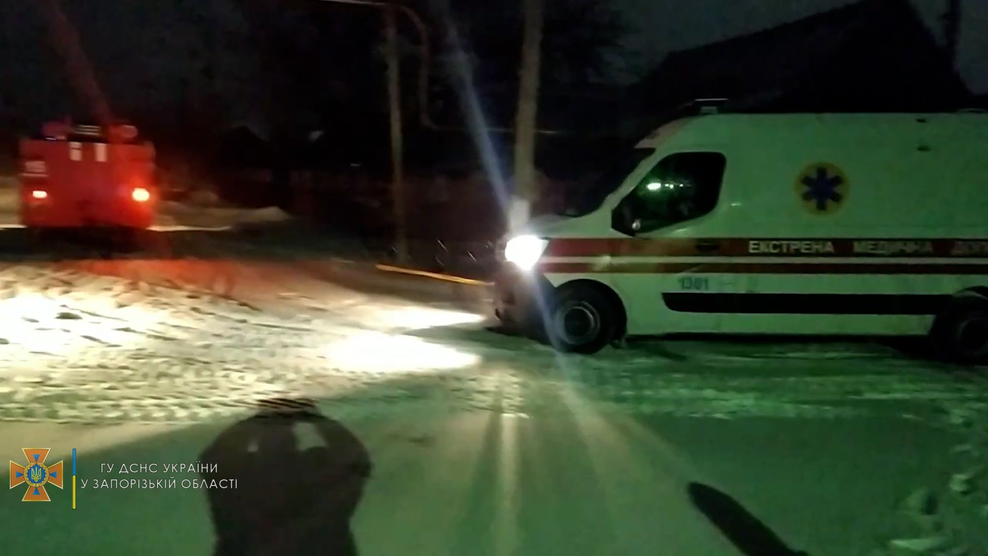 В Запорожской области в снегу застряла “скорая” (ФОТО)