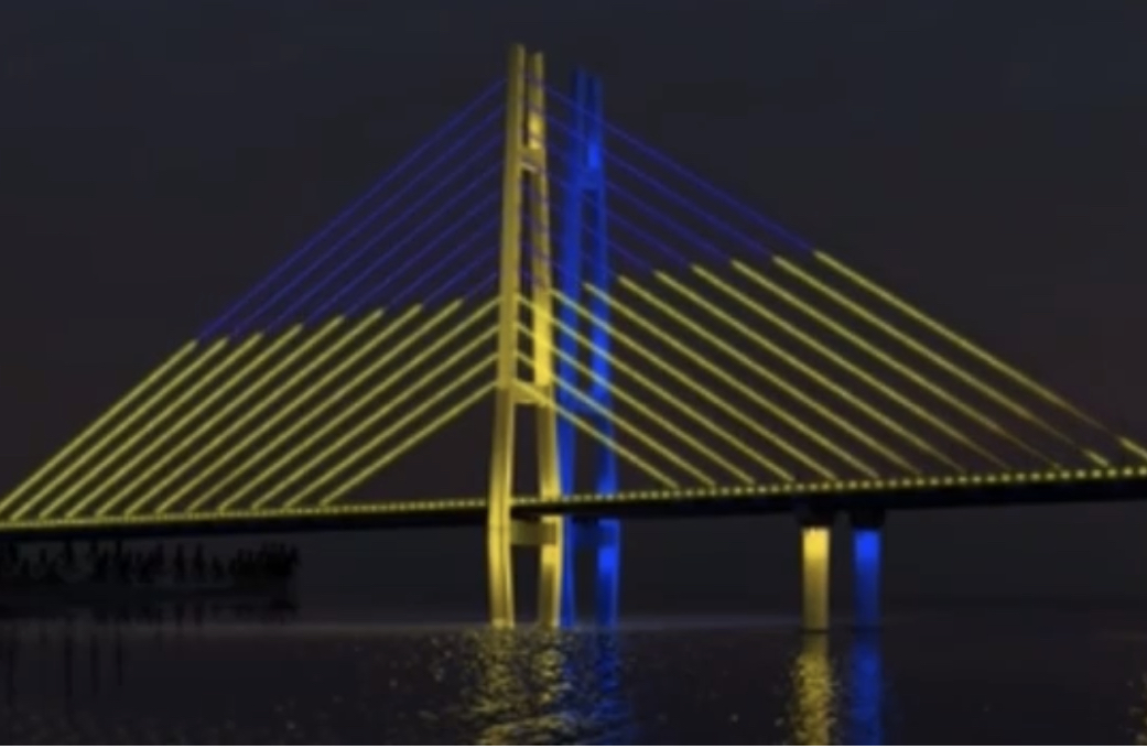 Мостостроители в Запорожье украшают ванты светодиодной подсветкой: как это будет выглядеть (ФОТО)