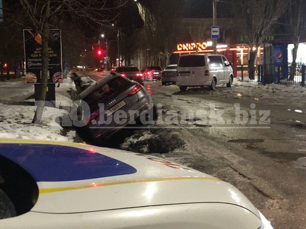 В Бердянске пьяный иностранец на Audi попал в ДТП (фото)
