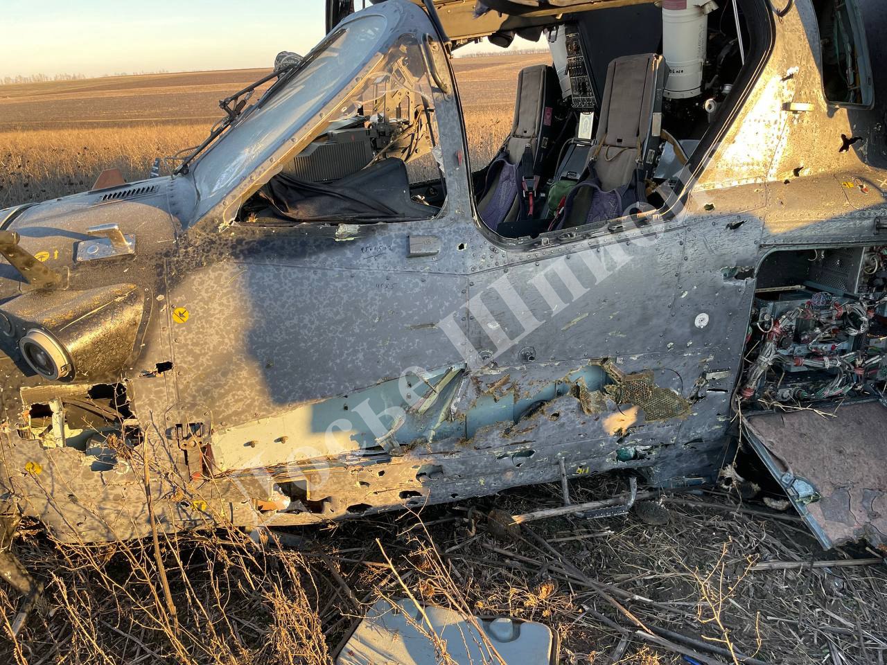 В Запорожской области оккупанты случайно сбили свой вертолет (фото)