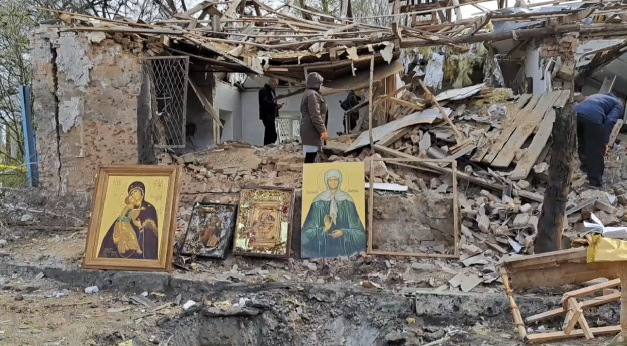 Зруйнована церква у Комишувасі: у мережі з’явилося відео наслідків рашистського обстрілу