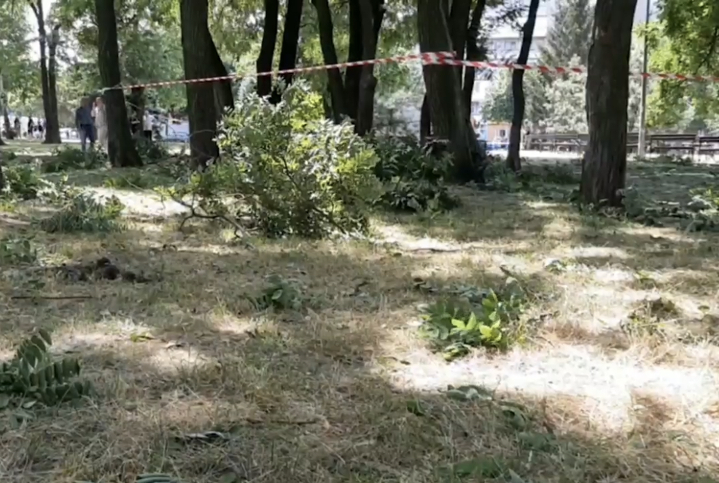 Уламки “військового об’єкта” рашистів впали у запорізькому парку: 6 постраждалих, серед них дитина (ФОТО)